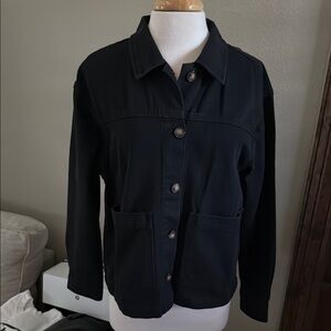 Thread & Supply Classic Black Denim Women's Jacket-L